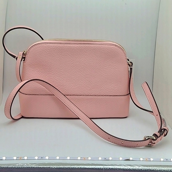 NWT KATE SPADE HANNA CROSSBODY BAG PURSE ROSY CHEEKS PINK LEATHER  MSRP $299 - Picture 4 of 7
